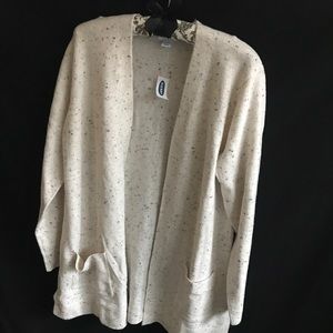 Old Navy Cream Colorful Boyfriend Sweater L